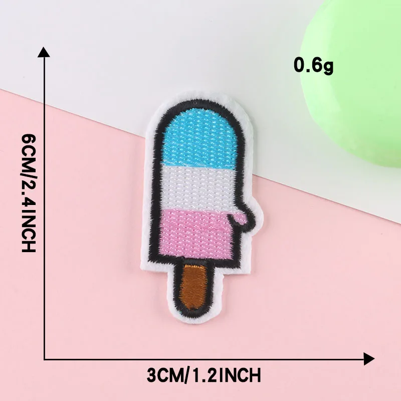 

Emboridery Label Patch Badge English Letter Cactus Ice Cream Fruit Clothing Accessories Embroidery Cute Patch Patches Iron on