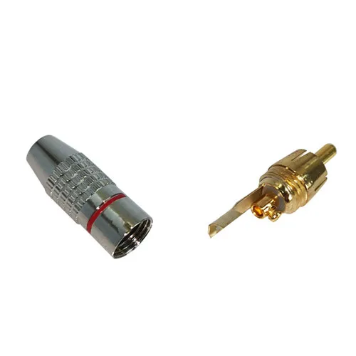 10 шт Образец Позолоченные пайки Мужской AV аудио разъем RCA для радио ТВ система