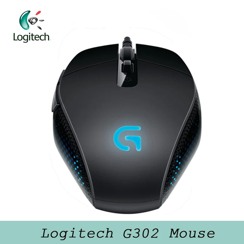 Original Logitech G302 Wired Gaming Mouse with Breathe Light 4000dpi USB Interface for PC Game Windows10/8/7 Support Office Test