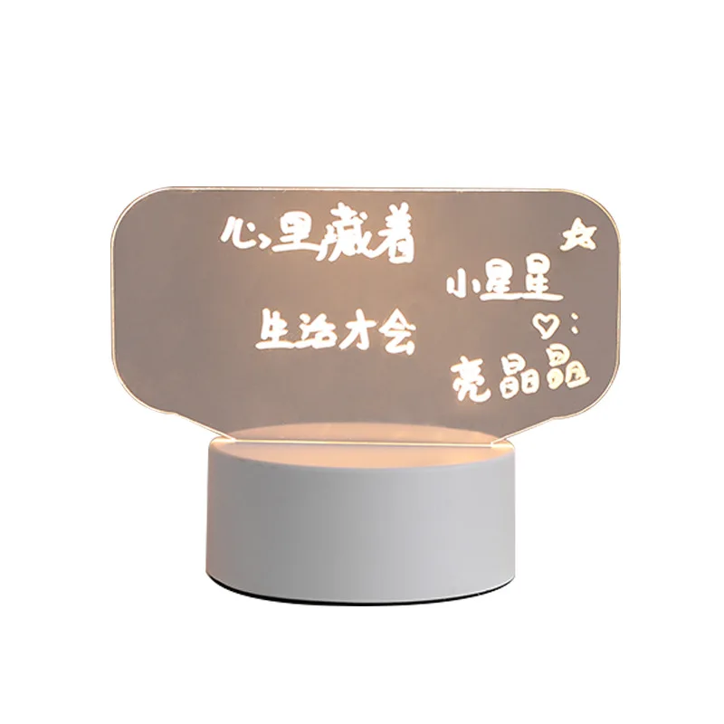 Перезаписываемый ночник с доской для сообщений милая мягсветильник настольная