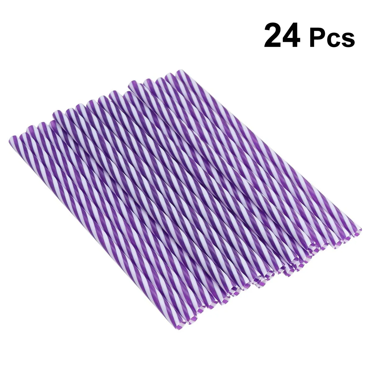 Упаковка из 24 шт одноразовые стильные креативные питьевые соломинки в полоску