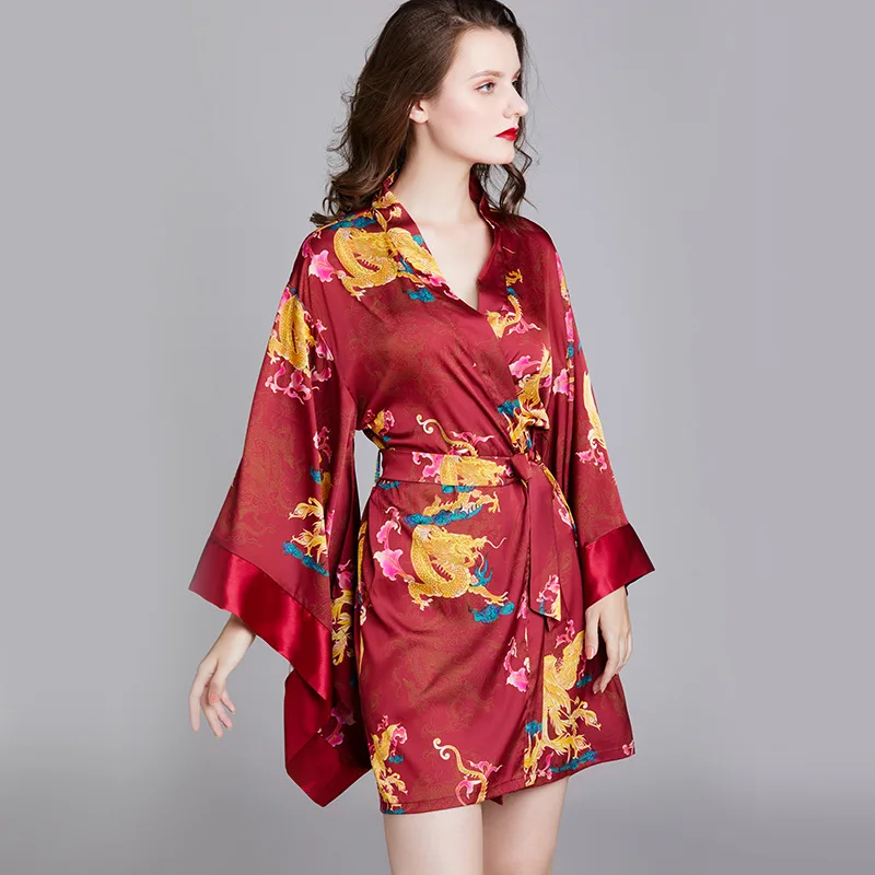 

Robe For Women Silk Satin Sleepwear Bridesmaid Sleepwear Comfoetable Nightwear Bathrobe