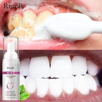 2pcs rtopr teeth whitening mousse removes stains teeth whitening oral hygiene mousse toothpaste cleansing whitening staining