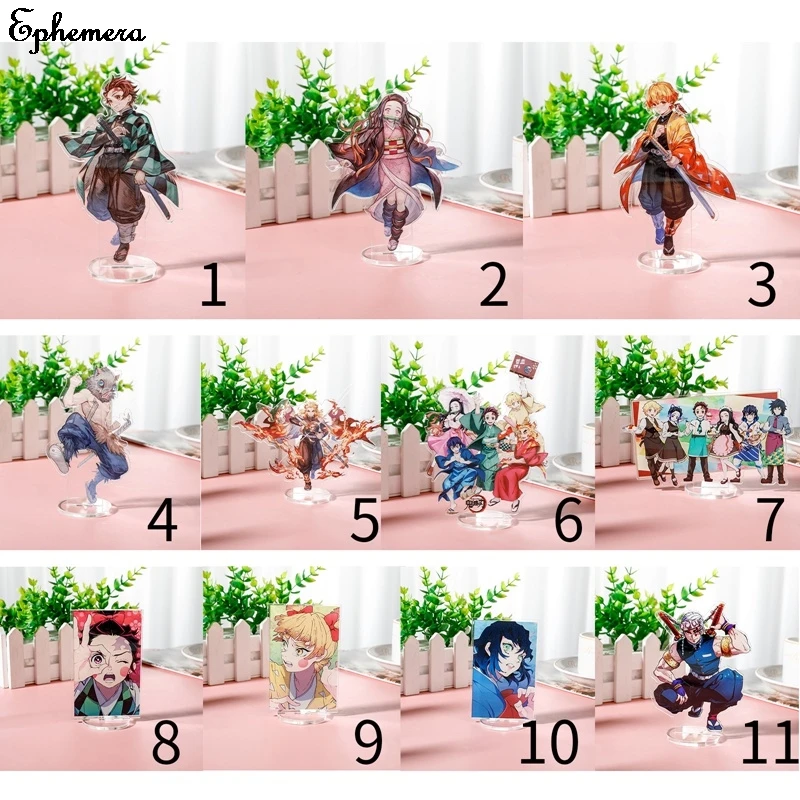 

Demon Slayer Kimetsu No Yaiba Kamado Tanjirou Nezuko Kanawo Zenitsu Inosuke Giyuu Acrylic Stand Figure Model Toys