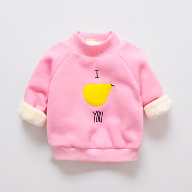 pink3 BibiCola/толстовки с капюшоном для малышей; зимние свитера с героями мультфильмов для малышей; повседневные плотные теплые свитера для маленьких мальчиков и девочек; одежда для малышей - Цвет: pink3