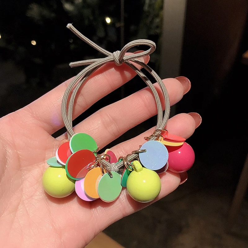 Блестящая резинка для волос M MISM девочек аксессуары ярких цветов в Корейском