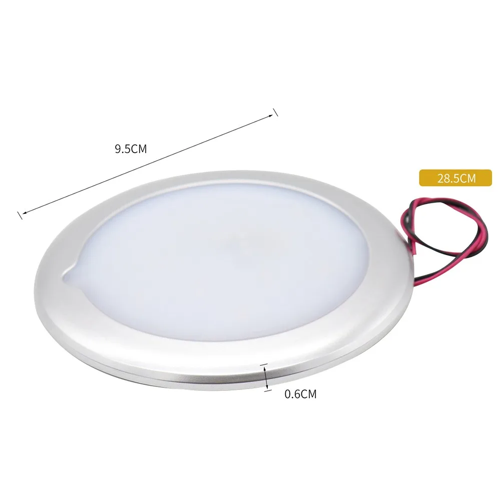 

Ultra Thin LED Round Ceiling Light Dimmer Touch Down Light For RV Camper Boat Round Car Light
