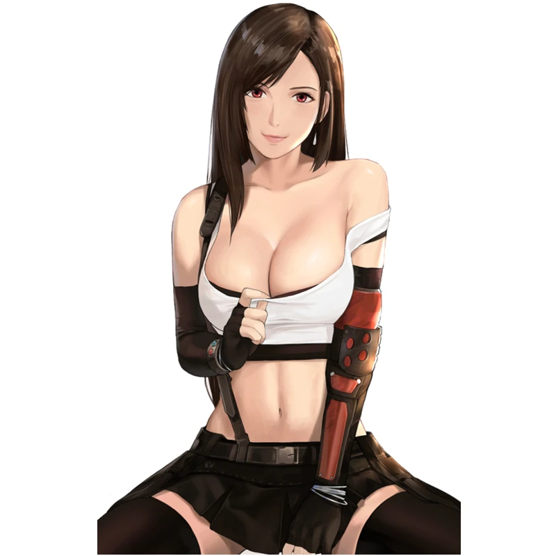 

Sexy Hot Game Anime Girl Tifa Car Sticker Detachable for13*8cm