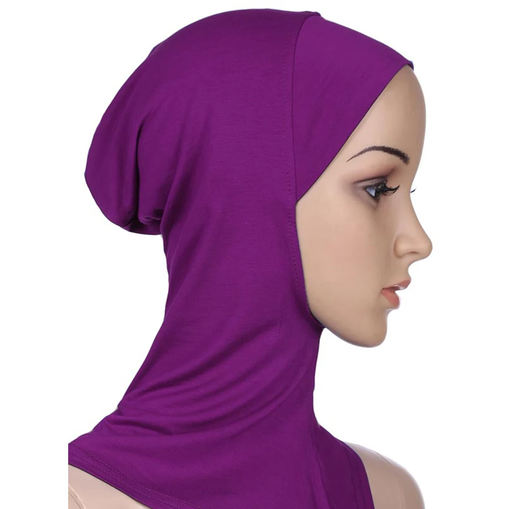 

Мусульманский полное покрытие внутренний шапочки под хиджаб мягкий женский мусульманский головной тюрбан капот сплошной Цвет Для женщин И...