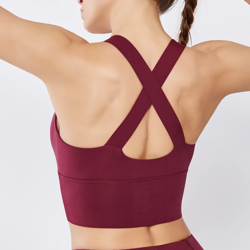 Майка для йоги с эффектом пуш-ап женская спортивная одежда бюстгальтеры Удобная