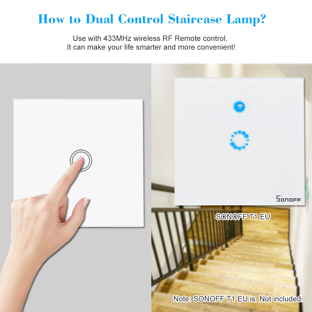 Пульт дистанционного управления SONOFF T433 сенсорная панель 433 МГц | Электроника