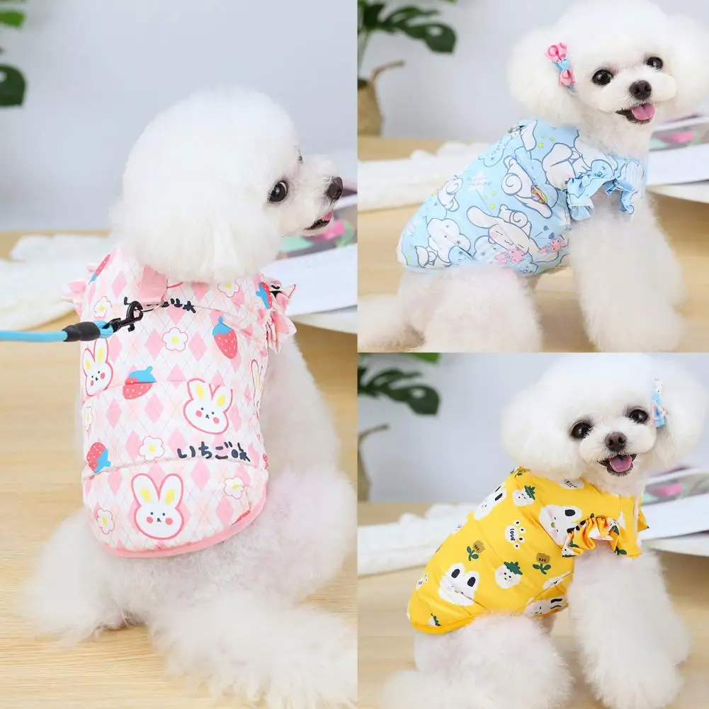 Неаллергические Симпатичные утепленные топы без рукавов с милой собакой одежда