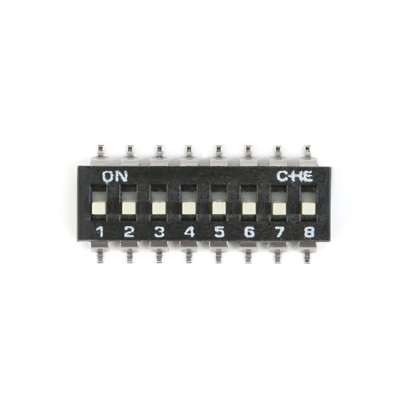 5 шт./лот переключатель слайдера SMD 1 2 4 6 8 PIN шаг 54 мм позолоченный черный