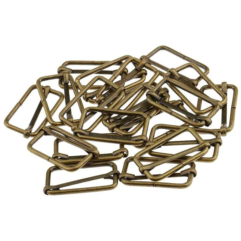 60 шт. прямоугольные регулируемые тройные скользящие пряжки D образные кольца и