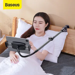 baseus phone holder adjustable long arm lazy phone holder clip foldable desk tablet mount holder stand for iphone samsung free global shipping