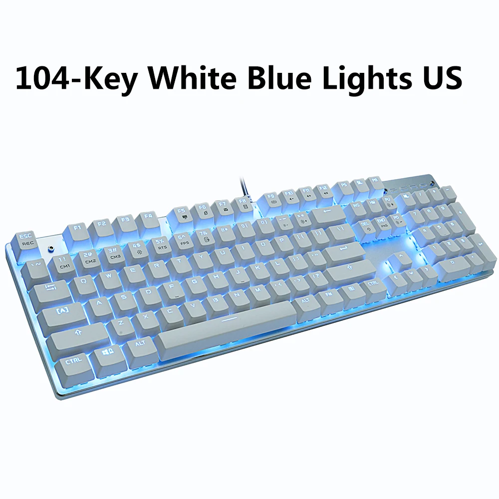 

Metoo gaming Mechanical Keyboard Game Anti-ghosting Russian/US bIue BIack red switch Backlit Wired keyboard for pro gamer