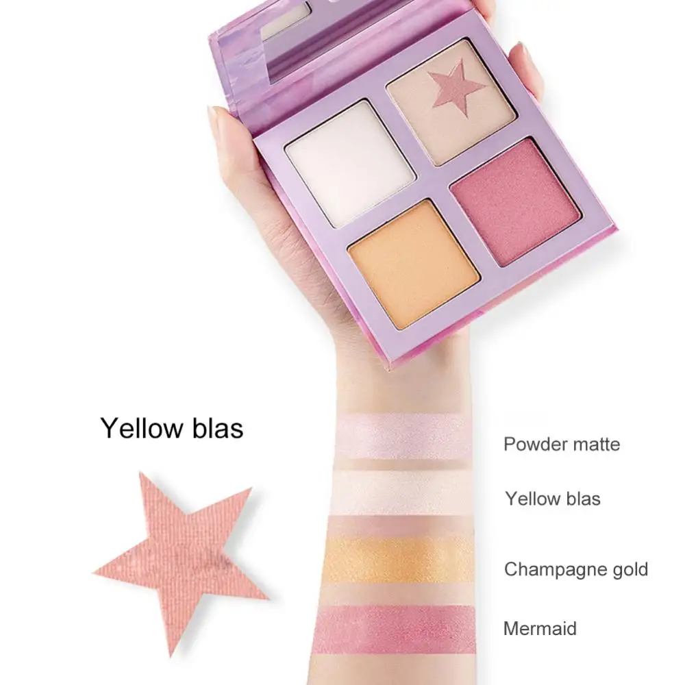 

80% Hot Sale 4 Colors Face Brightening Highlighter Contour Powder Eyeshadow Palette Cosmetic