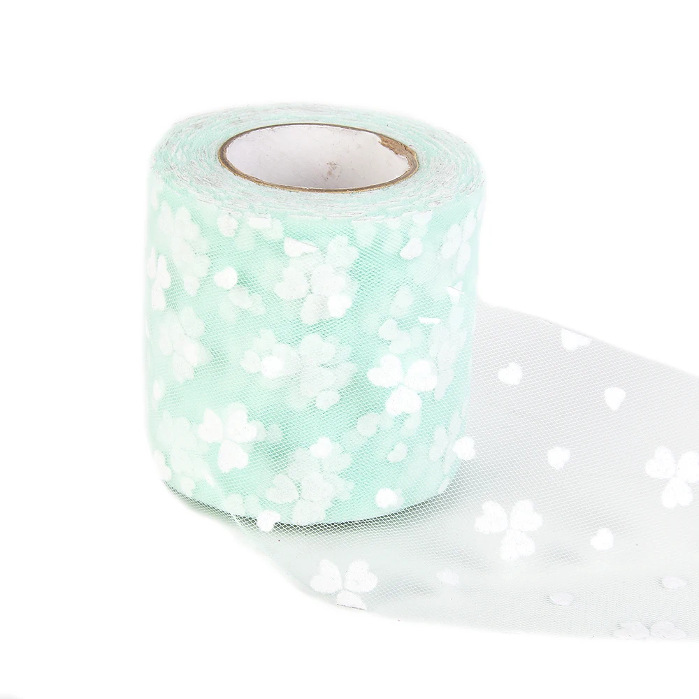 

David accessories 3'' Heart Tulle Mesh Sewing Accessories Wedding Decoration DIY Crafts Party Supplies,25Yc11988