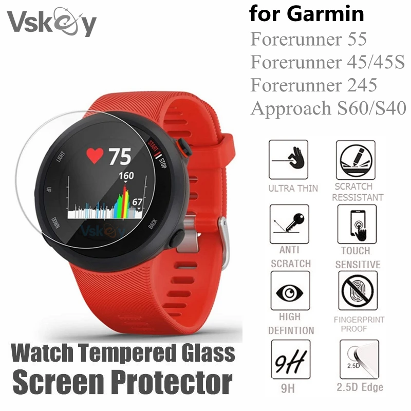 100 шт. Смарт-часы для Garmin Forerunner 55 закаленное стекло 245 45s Защитная пленка экрана с