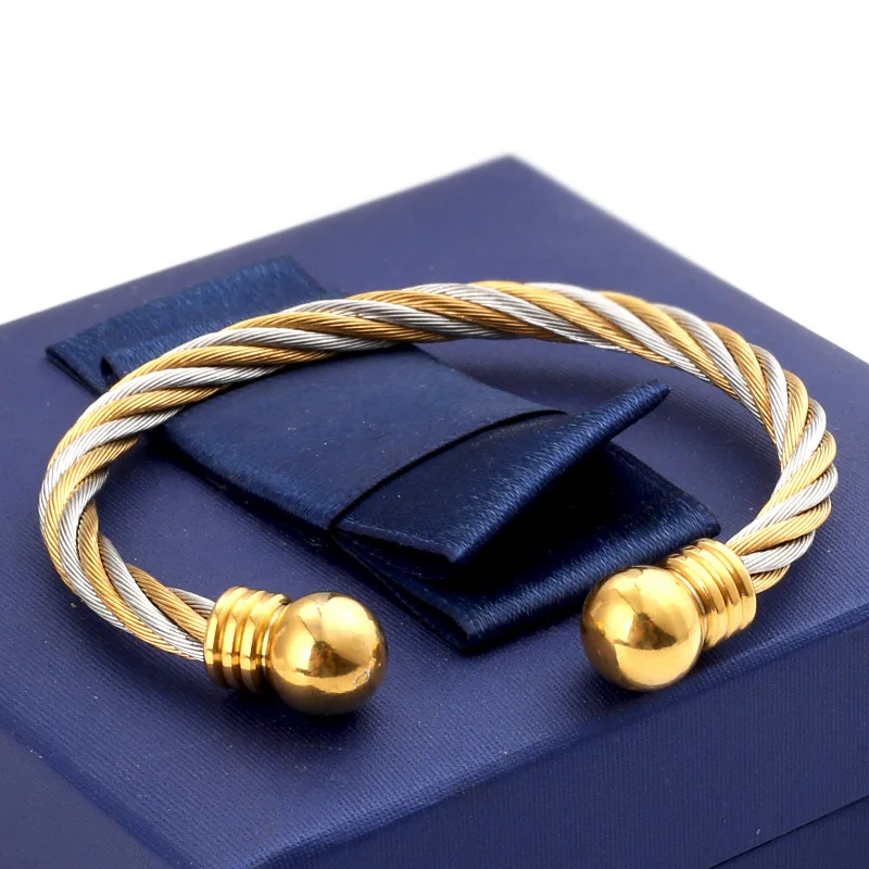 

10Pcs Punk Hip Hop Novelty Stainless Steel Twisted Wire Cuff Open Adjustable Bangles For Women's Girls Lovers Fashion Jewelry