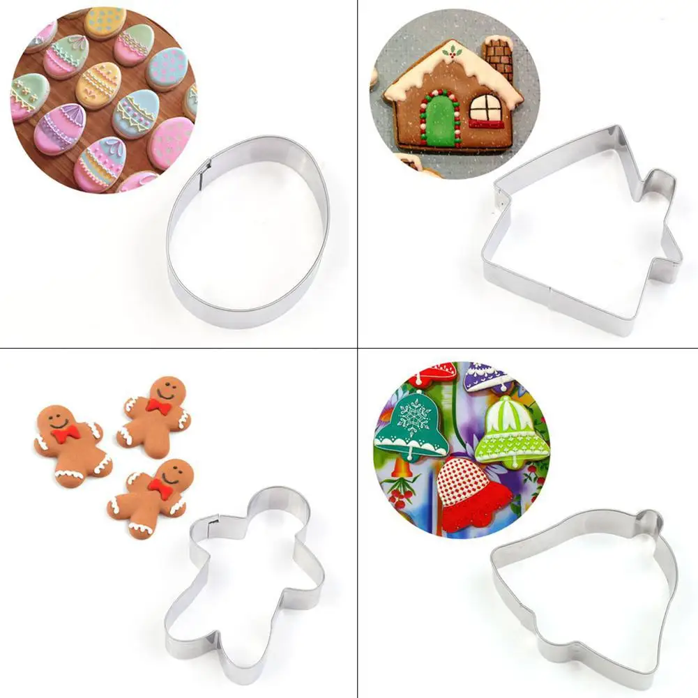 16 шт. Рождественская серия из нержавеющей стали Санта-Клаус Снеговик Лось сосна