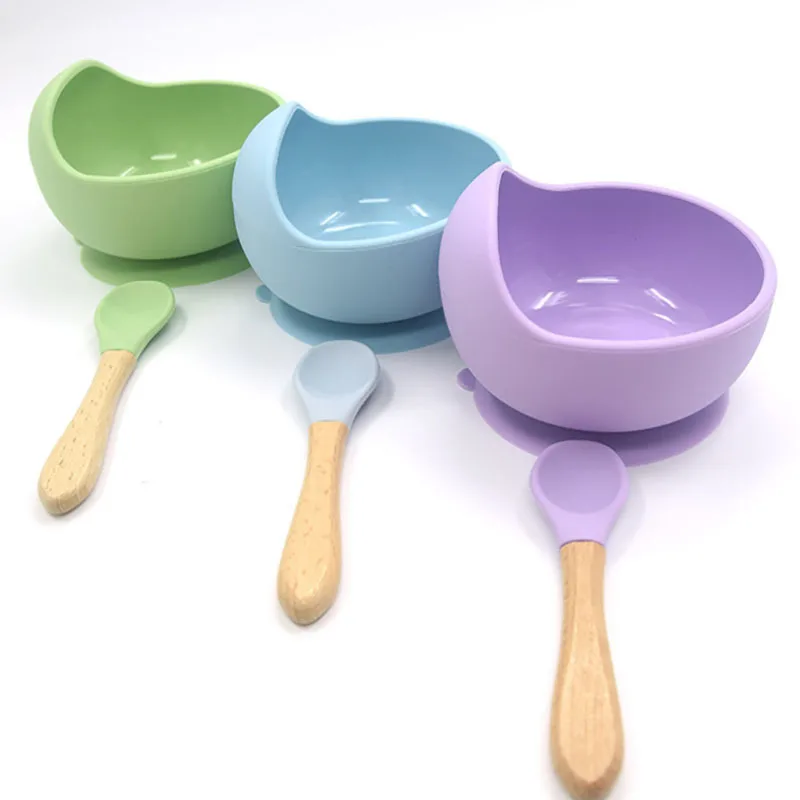 

Silicone Baby Feeding Bowl Tableware Set Learning Dishes Baby Plate Non-Slip Suction Bowl Tableware Baby Stuff Dropshipping