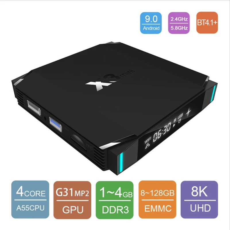 

TV box S905X3 AX3-Mini Android 9.0 HD 8K TVBOX network set-top box