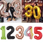 Воздушные шары из фольги, 3040 дюймов, для дня рождения, набор гелиевых шаров