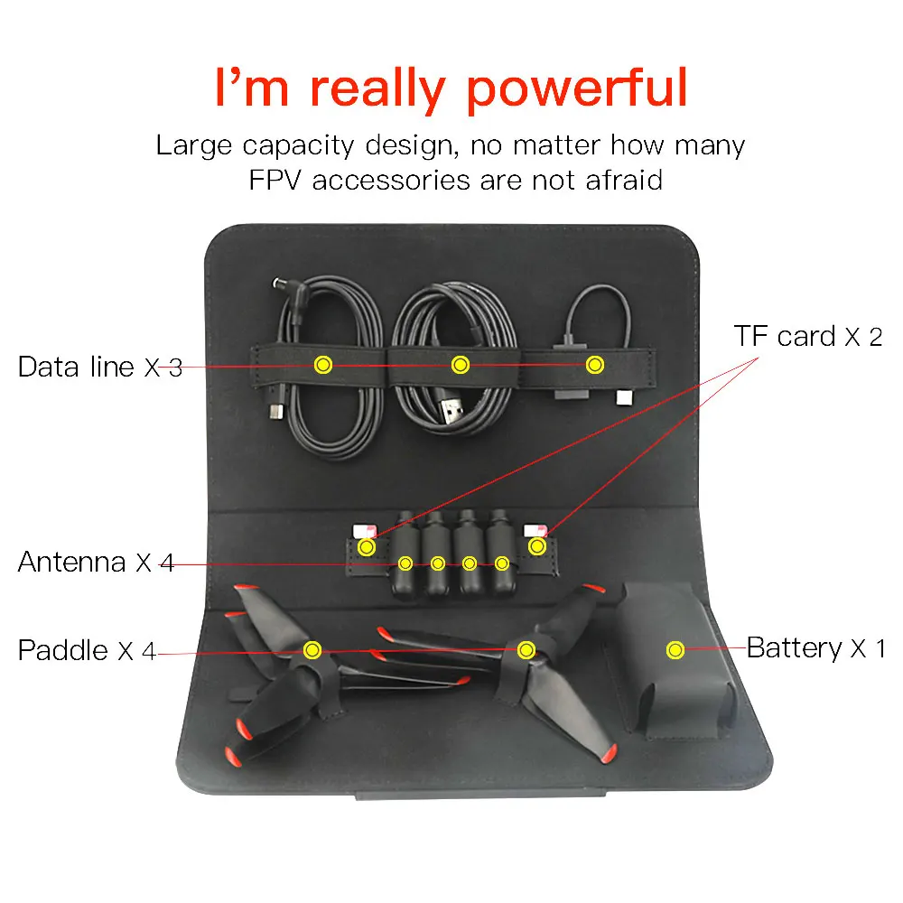 Сумка для хранения DJI FPV чехол из искусственной кожи аккумулятора кабеля передачи