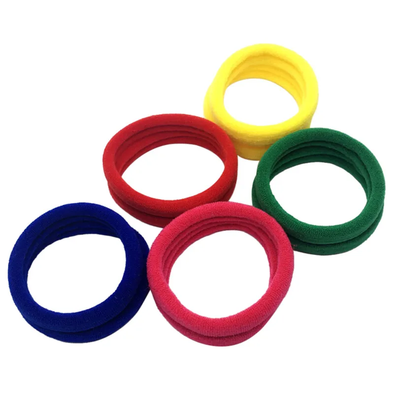 

Wholesale 10 Pcs Mix Color Candy Colored Elastic Ponytail Holders Accessories Girl Women Rubber Bands Tie Gum