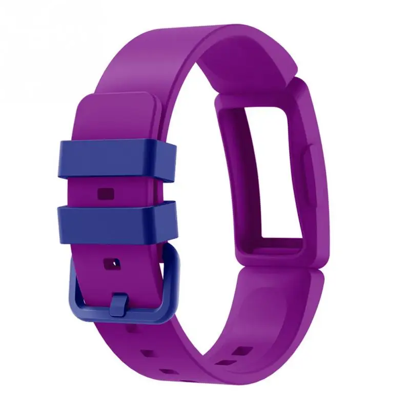 Purple Замена износостойкий ремешок силиконовый мягкий для FitBit Inspire Ace 2 - Цвет: Purple