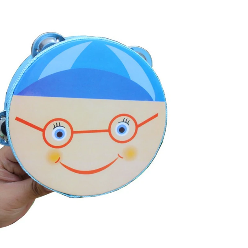 Новый мультфильм бубен ручной Фристайл Колокольчик музыкальный ударный