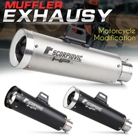 51mm escape moto motorcross exhaust modified motorcycle muffler pipe connect pitbike for yamaha r6 r25 z400 z750 mt09 mt03 z650