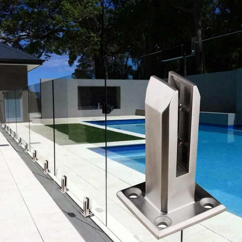

Heavy Duty Stainless Steel Glass Pool Fence Clip Floor Glass Stand Fixed Fittings Clamp ANDF889