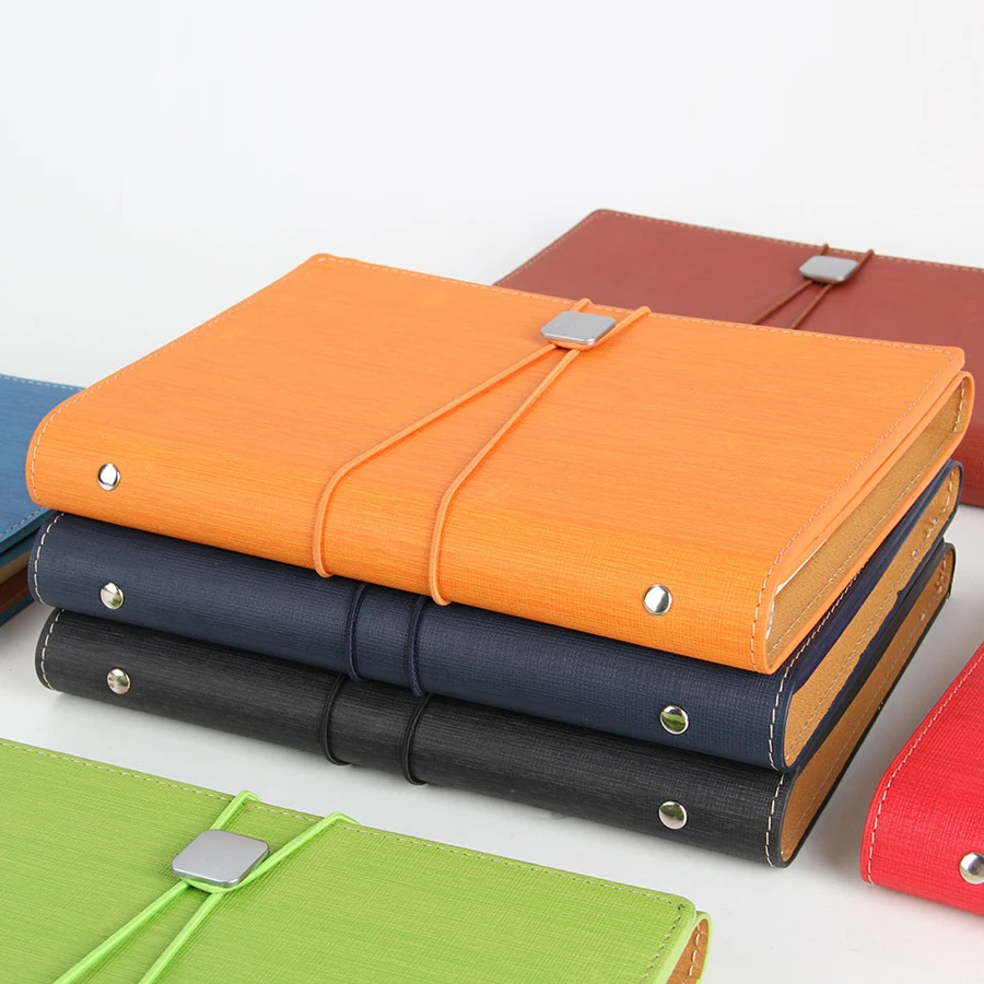 Блокнот кожаный на спирали в деловом стиле А5 дневник твердом переплете