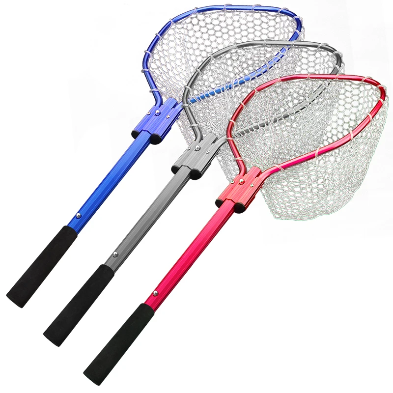 

Fishing Net Retractable Fishing Brail Landing Net EVA Handle Fishing Nets Tools Folding Dip Net Accessories