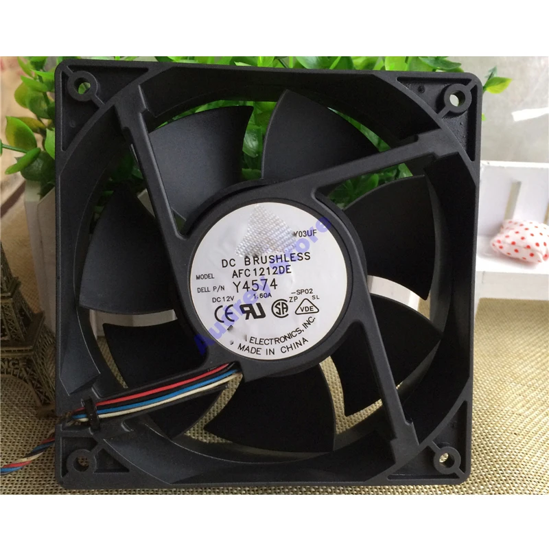 

AFC1212DE 12038 12cm 12V 1.60A PWM 4-wire High volume cooling fan 4000rpm 154.5CFM double ball bearing air blower