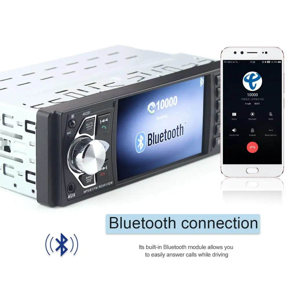 1 Din Автомобильная Радио FM Авторадио Bluetooth Мультимедиа MP3 MP5 плеер 4 &quotдюймовый
