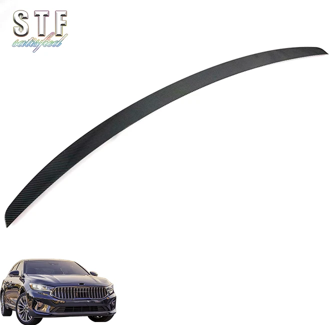 

Carbon Fiber Style Rear Spoiler Wing Cover Trim Molding Garnish For Kia K7 Cadenza 2019 2020