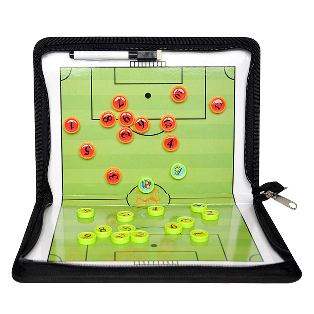 

Portable Foldable Marker Noting Training Demonstration Plate Soccer Tactic Board Guidance Magnetic Coaching PU Football Teaching