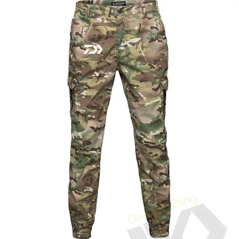 

Summer Daiwa Fishing Clothing Men Fashion Streetwear Casual Camouflage Jogger Tactical Military Cargo Pants Fishing Hiking