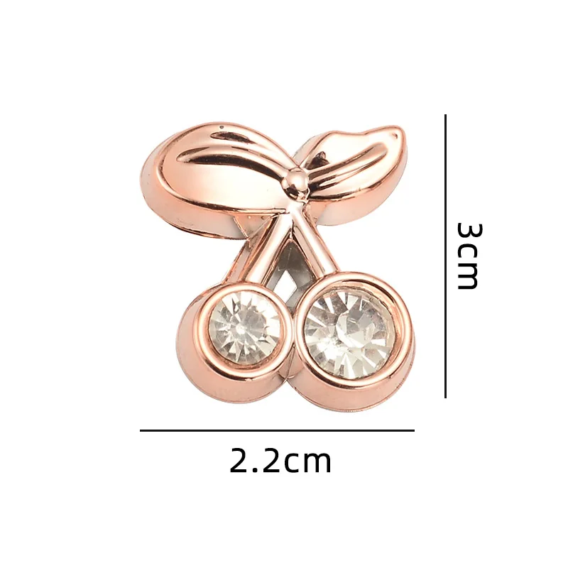 

Sell at least 2 stylish exquisite butterfly cherry rhinestone slippers sandals hole shoe buckle flower decoration
