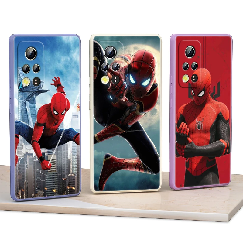 

Avengers Marvel Spider-Man For Honor 50 30 20 10X 9X V40 V30 X20 X10 Play 3 4 Pro Lite 5G Liquid Silicone Soft Phone Case
