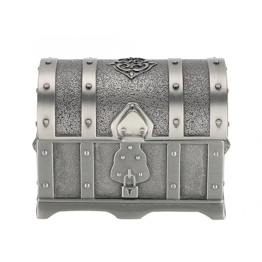 Vintage Style Rectangle Shape Treasure Chest Jewelry Box Storage Zinc Alloy Watch Gift Box(7*5*5) Displayj | Украшения и