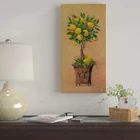 Настенные художественные Плакаты HD ботанические в горшке Лимонное дерево печать модульные картины холст картина украшение дома для гостиной без рамки