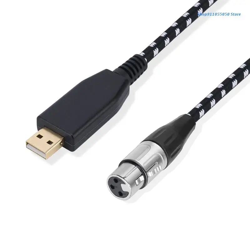 

Кабель для микрофона C5AB с USB «папа» на 3-контактный разъем XLR «мама», студийный соединительный провод, 300 см