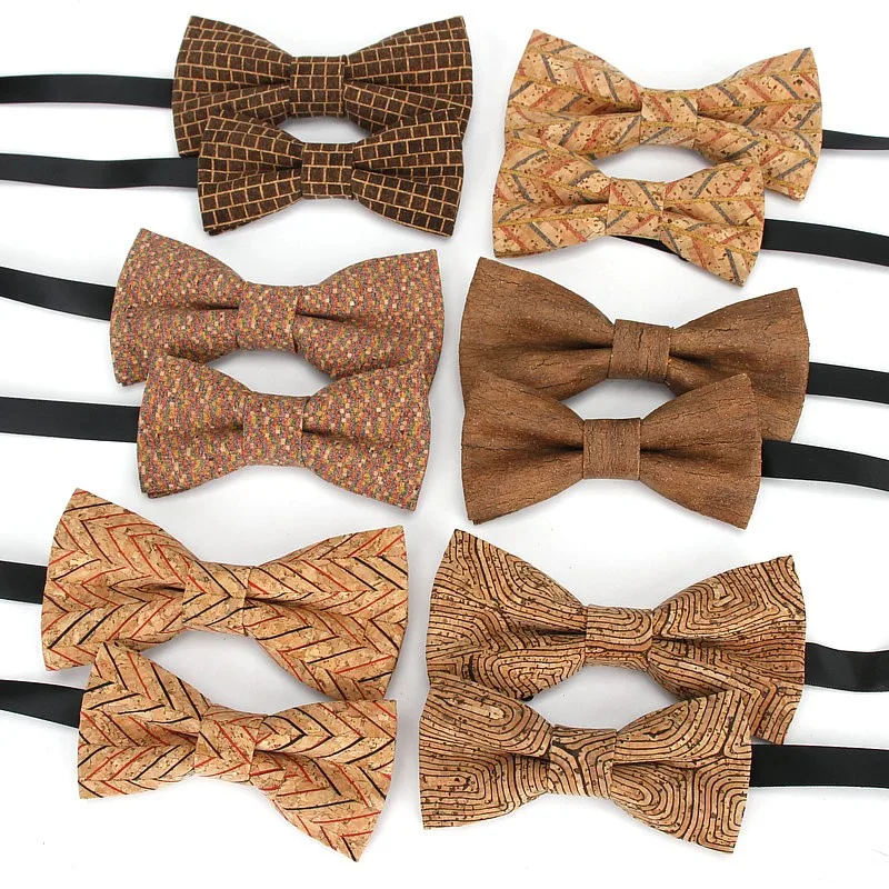 Модные новые пробки деревянные бабочки галстуки для мужчин детская оригинальная