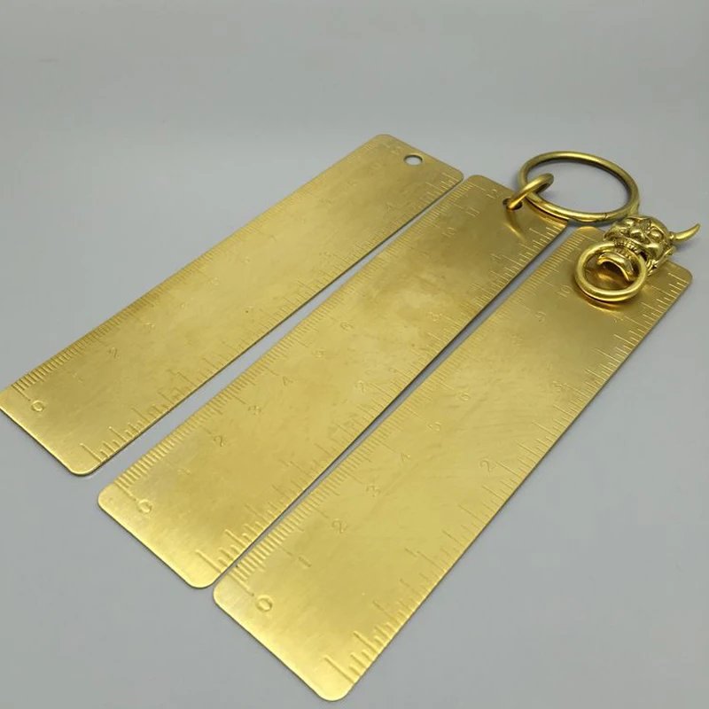 Недавно медная Закладка мини весы портативная Удобная прямая Линейка винтажный