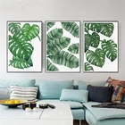 Картина на холсте с нордическим принтом, изображение листьев на английском языке, зеленые растения, абстрактное, настенное украшение для гостиной