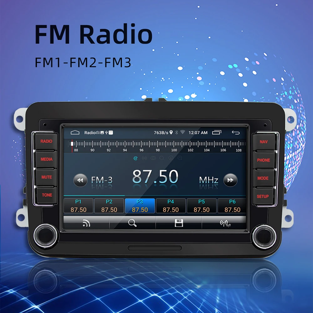 Автомобильный радиоприемник 7 дюймов HD MP5 плееры Bluetooth стереоприемник Android 10 1